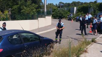 Le directeur de Cabinet du préfet de l'Hérault, aux cotés de l'EDSR pour un nouvel contrôle routier