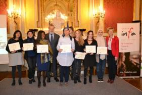 Remise des diplômes aux lauréates du CAP cuisine de l'action « Des Etoiles et des Femmes »