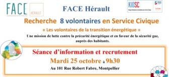 Face Hérault recherche 8 volontaires en Service Civique
